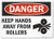 SmartSign Plastic OSHA Safety Sign Legend Danger Keep Hands Away from Rollers 10 high x 14 wide BlackRed on White