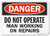 SmartSign Danger  Do Not Operate Man Working on Repairs Sign  7 x 10 Aluminum