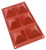 Oggibox Q07 6Cavity Pyramid Shape Silicone Mold for Soap Cake Bread Cornbread Muffin Brownie Cupcake Cheesecake and More