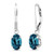 Gem Stone King 925 Sterling Silver London Blue Topaz Earrings For Women 260 Ct Gemstone Birthstone Oval 8X6MM