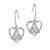 925 Sterling Silver Good Luck Irish Celtic Knot Triangle Vintage Love Heart Earring