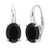 Gem Stone King 925 Sterling Silver Black Onyx Women Earrings 500 Ct Oval 10X8MM