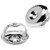 Two Earring Back Replacements 14K Solid White Gold  Threaded Screw on Screw off  Quality Die Struck  Post Size 032  1 Pair
