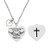 Stainless Steel Lettering Christian Necklace If You Have Faith as Small as Mustard Seed You Can Move Mountains Y856 Heart