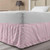 Ambesonne Picnic Bedskirt Continuous Gingham Check Simplistic Concept Buffalo Squares Illustration Bedroom Decor Wrap Around Elastic Bed Skirt Gathered Design TwinTwin XL Pink White