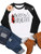 JINTING Merry and Bright Shirt Christmas Shirt for Women Christmas Raglan Shirts Plus Size L Black