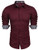 COOFANDY Mens Business Dress Shirt Long Sleeve Casual Slim Fit Button Down Shirt Wine Red XLarge