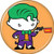 AtaBoy DC Comics Chibi Joker Bang 125 Collectible PinBack Button