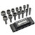 Drilax 14 Pcs Power Nut Driver Drill Bit Set SAE Metric Socket Wrench Hex Shank Work Belt Storage Clip