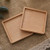 Estrend Wood Coasters for Cold  Hot Drink Natural Wooden Coaster for Cup  Mug Square Set of 6