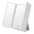 Makeup Mirror, HOPESOOKY Tri-Fold Lighted Portable Led Travel Mirror Compact for Cosmetic Makeup Folding Illuminating (White)