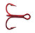 Mustad Classic Triple Grip Treble Hook with 2 Extra Short Shank Pack of 10 Red 4