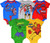 Marvel Avengers Baby Boys 5 Pack Bodysuits Hulk Spiderman Iron Man Thor  Captain America 12 Months