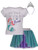 Disney Ariel Toddler Girls TShirt Skirt Headband Set 5T WhiteBlue