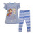 Disney Frozen Elsa and Anna Big Girls Top and Leggings Set Light Blue 78
