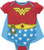Warner Bros Wonder Woman Baby Girls Costume Onesie with Cape  Red 612 Months