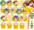 Belle Beauty and the Beast Double-Sided Cupcake Picks Cake Toppers -12 pcs