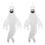 PINCHUANG 2 Pack Halloween Windsock  Halloween Ghost Windsock Flag Halloween Outdoor Hanging Decoration for Front Yard Patio Lawn Garden Party Decor
