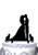 Meijiafei Groom and Bride Kissing and 2 Cats Wedding Cake Topper