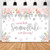 Mehofond Winter Snowflake Theme Baby Shower Backdrop Party Decoration Girl A Sweet Little Snowflake is On Her Way Pink Floral Photography Background Banner Photo Studio Props Vinyl 7x5ft