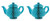 Beistle 59947 2 Piece Tissue Teapot Centerpieces 7 Blue