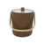 Mr Ice Bucket 3Quart Faux Wicker Ice Bucket Beechwood