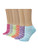 Hanes Womens Lightweight Breathable Super No Show Socks 6 Pair Pack PinkGrey Accent Design Shoe Size 59