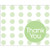 Creative Converting Baby Shower Green Dots 8 Count Thank You Cards