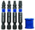 IRWIN Tools 1903764 Impact Performance Series Screwdriver Power Bits Assorted Torx 2Inch Length with Magnetic Screw Hold Attachment 5Piece