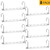 MeetU Space Saving Hangers Wonder Multifunctional Clothes Hangers Stainless Steel 6X2 Slots Magic Hanger Cascading Hanger Updated Hook Design Closet Organizer Hanger (Pack of 8)