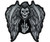 Reaper Skull Wings Middle Finger Patch 4 inch IVANP5143