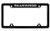 Chevrolet Silverado Black Coated Metal Top Engraved License Plate Frame Holder