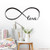 WOVTCP Love Infinity Symbol Bedroom Wall Decal Quote Vinyl Sticker Decals Mural Art Home Decor Infinity Loop Vinyl Lettering Bedroom Decor