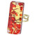 GlassOfVenice Murano Glass Venetian Reflections Rectangular Adjustable Ring  Red Gold
