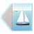PAPYRUS Birthday Card Handmade Sailboat