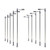 LQS10W 10pcs Model Railway Train Lamp Post Street Bright White Lights HO OO Scale LEDs New