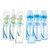 Dr Browns BPA Free 6 Pack Decorated Options Bottles  Clear and Blue