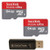 Sandisk 64GB x2 MicroSD XC Ultra UHS1 Memory Card Class 10  SDXC Dual Slot Card Reader