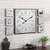 FirsTime  Co Shiplap Gallery Set Wall Clock 20 6 Plaques Black  White