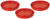 Miller Manufacturing 3 Pack of Little Giant Plastic Nesting Poultry Waterer Bases 1 Gallon Red