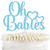 KakaSwa Oh Babies Cake Topper Cake Decoration for Twins Baby Shower First Birthday Gender Reveal Theme Party Supplies Blue Glitter