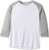 Hanes Mens Sport Performance Baseball Tee WhiteOxford Grey Heather XLarge