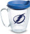 Tervis NHL Tampa Bay Lightning Primary Logo Tumbler with Emblem and Blue Lid 16oz Mug Clear