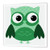3dRose Cute Green Plaid Owl Iron on Heat Transfer for White Material 10 by 10