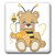 3dRose lsp2108242Cute Bear Honey Bee Illustration Double Toggle Switch