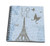 3dRose db1521391 Love Eiffel Tower Blue Script and Butterflies Drawing Book 8 x 8
