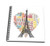 3dRose db2172381 Eiffel Tower with Colorful Heart As Word Cloud Design Drawing Book 8 x 8