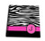 3dRose db1542813 Letter J Monogrammed Black and White Zebra Stripes Animal Print with Hot Pink Personalized Initial Mini Notepad 4 x 4