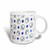 3dRose mug769272Paw Prints Black and Blue Tracks Ceramic Mug 15 oz Multicolor
