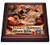 3dRose Print of 1896 French Ad for Biscuits Trivet with Ceramic Tile 8 by 8 Brown